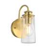 Badlampe Metall Glas E27 IP44 24,4 cm hoch SAIDA