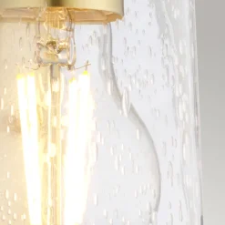 Badlampe Metall Glas E27 IP44 24,4 cm hoch SAIDA