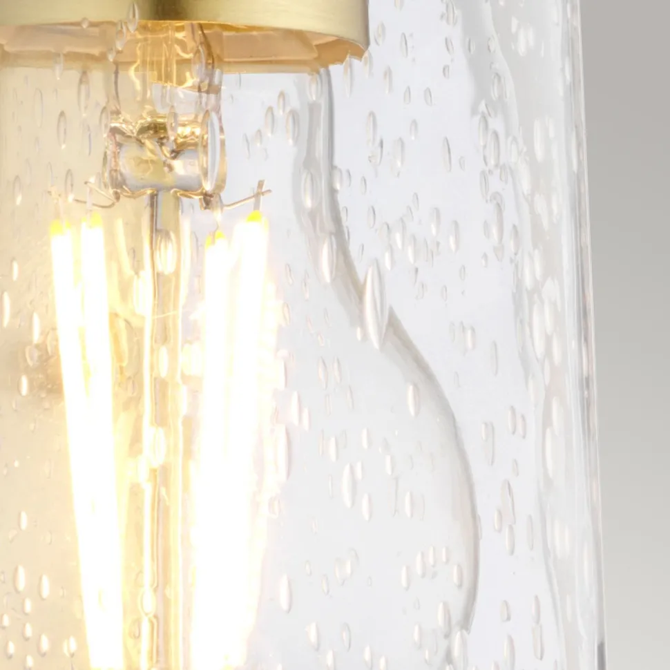 Badlampe Metall Glas E27 IP44 24,4 cm hoch SAIDA