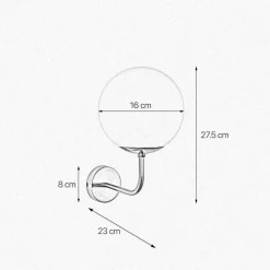 Badlampe Wand in Bronze hell Weiß E14 Messing Glas