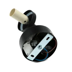 Badlampe Wand IP44 Schwarz Weiß Glasschirm TOHO