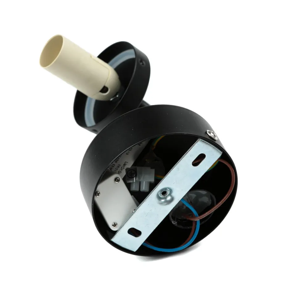 Badlampe Wand IP44 Schwarz Weiß Glasschirm TOHO