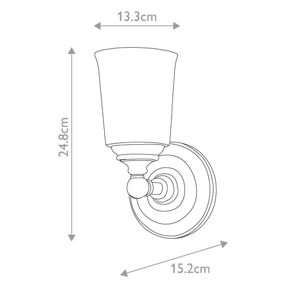 Badlampe Wand LED G9 IP44 warmweiß 3000 K Glas Metall