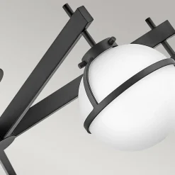 Badleuchte Decke Schwarz Weiß IP44 81,3 cm breit Metall Glas