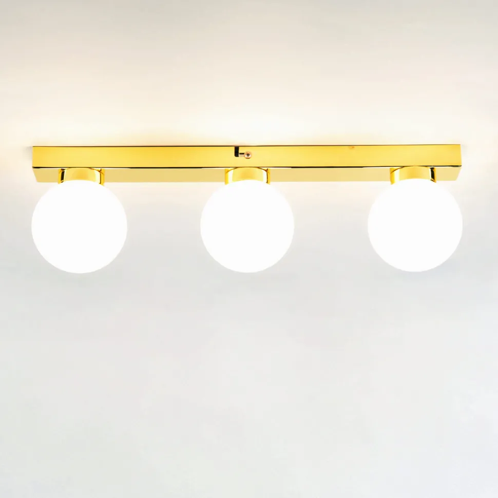 Badleuchte in Gold Weiß Wand Decke STAR