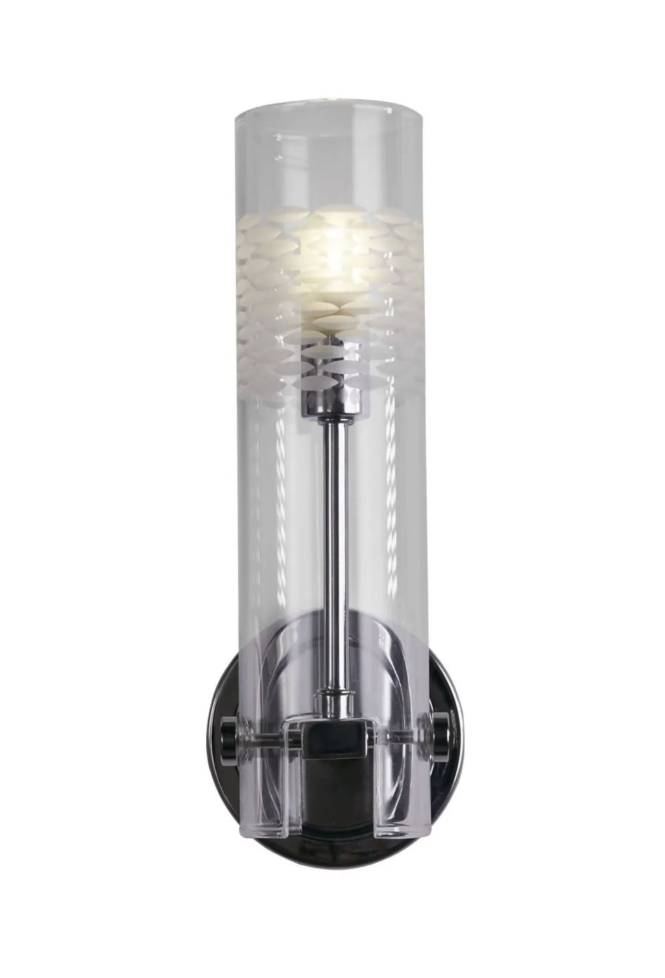 Badleuchte Wand IP44 H: 28,5 cm Chrom Klar G9