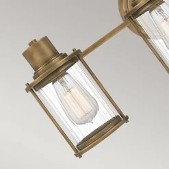 Badleuchte Wand Metall Glas IP44 B: 56 cm 3-flammig länglich