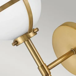 Badleuchte Wand Metall Glas IP44 H: 40,3 cm Kugel Schirm