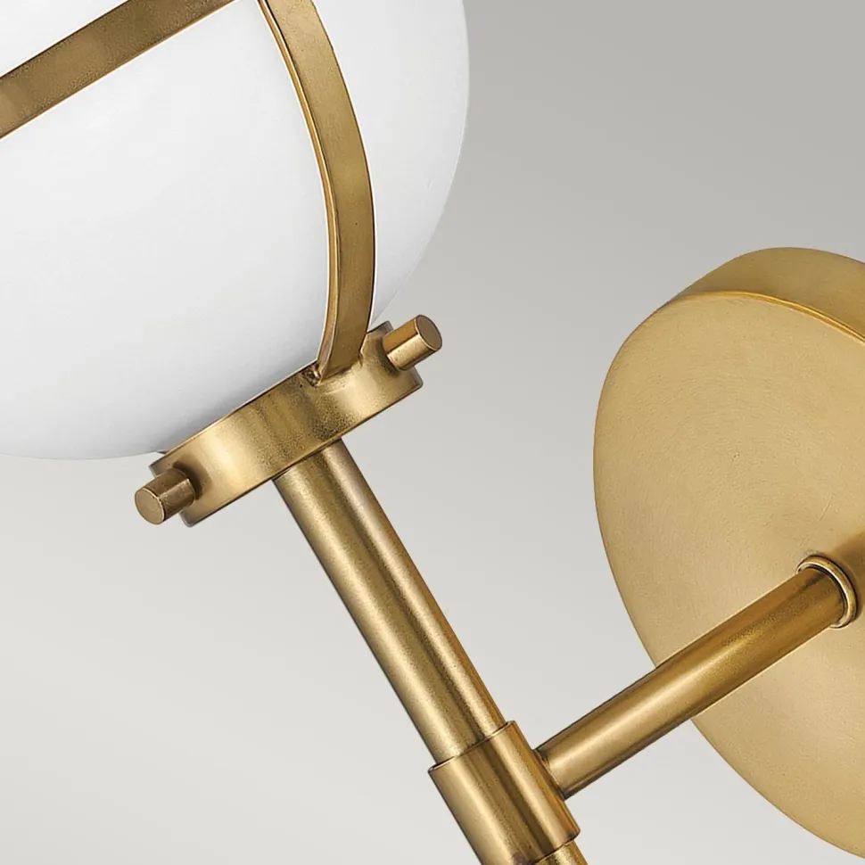 Badleuchte Wand Metall Glas IP44 H: 40,3 cm Kugel Schirm