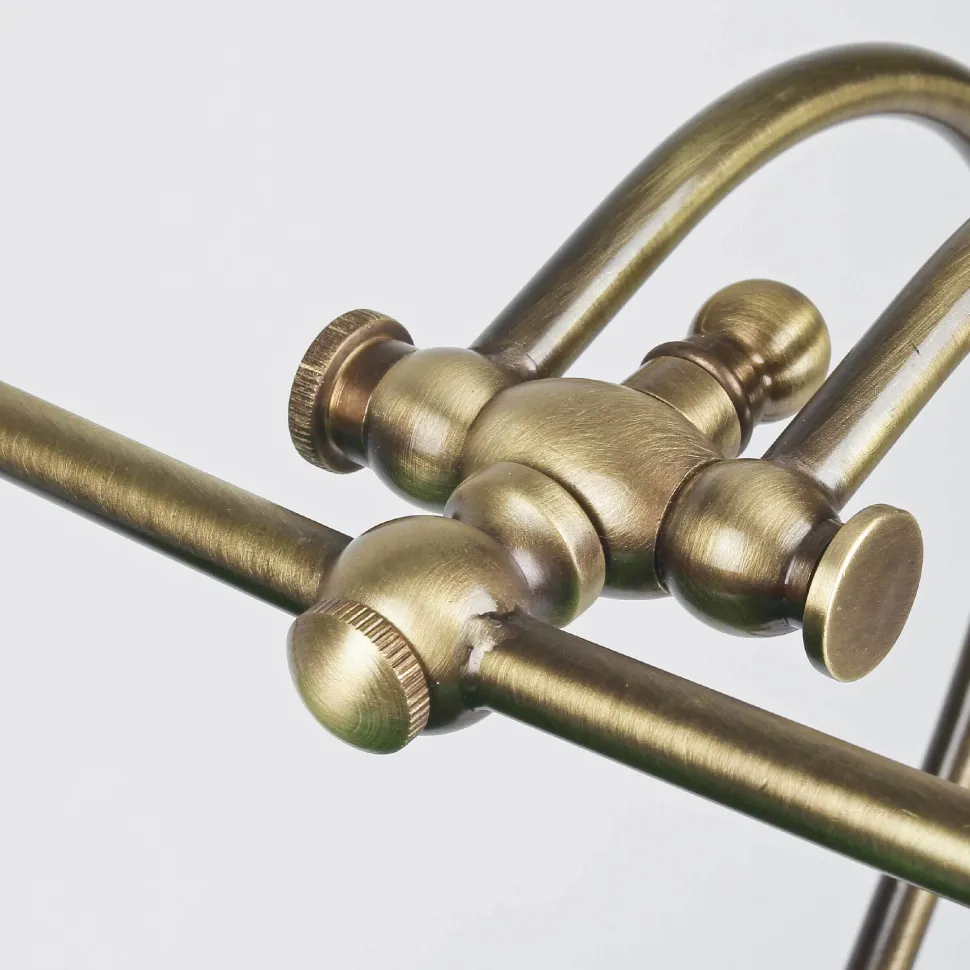 Banker Tischlampe aus Echt-Messing in Bronze