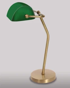 Bankerlampe Grün Bronze Echt-Messing MINISTERO