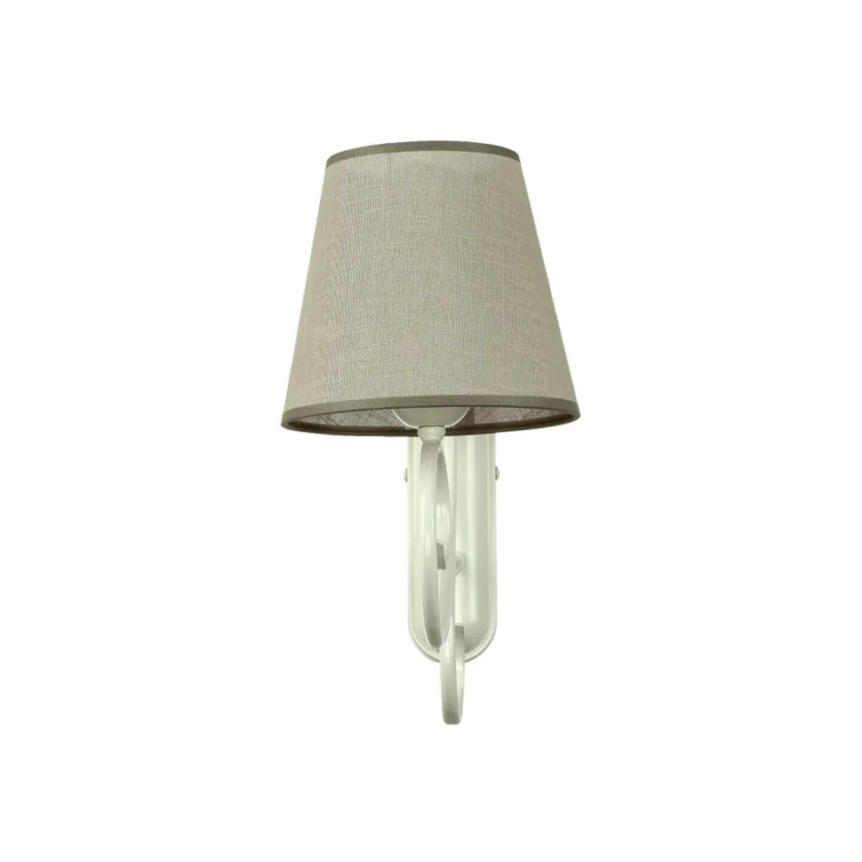 Beige Wandlampe Stoff Landhaus ABUELA Leuchte