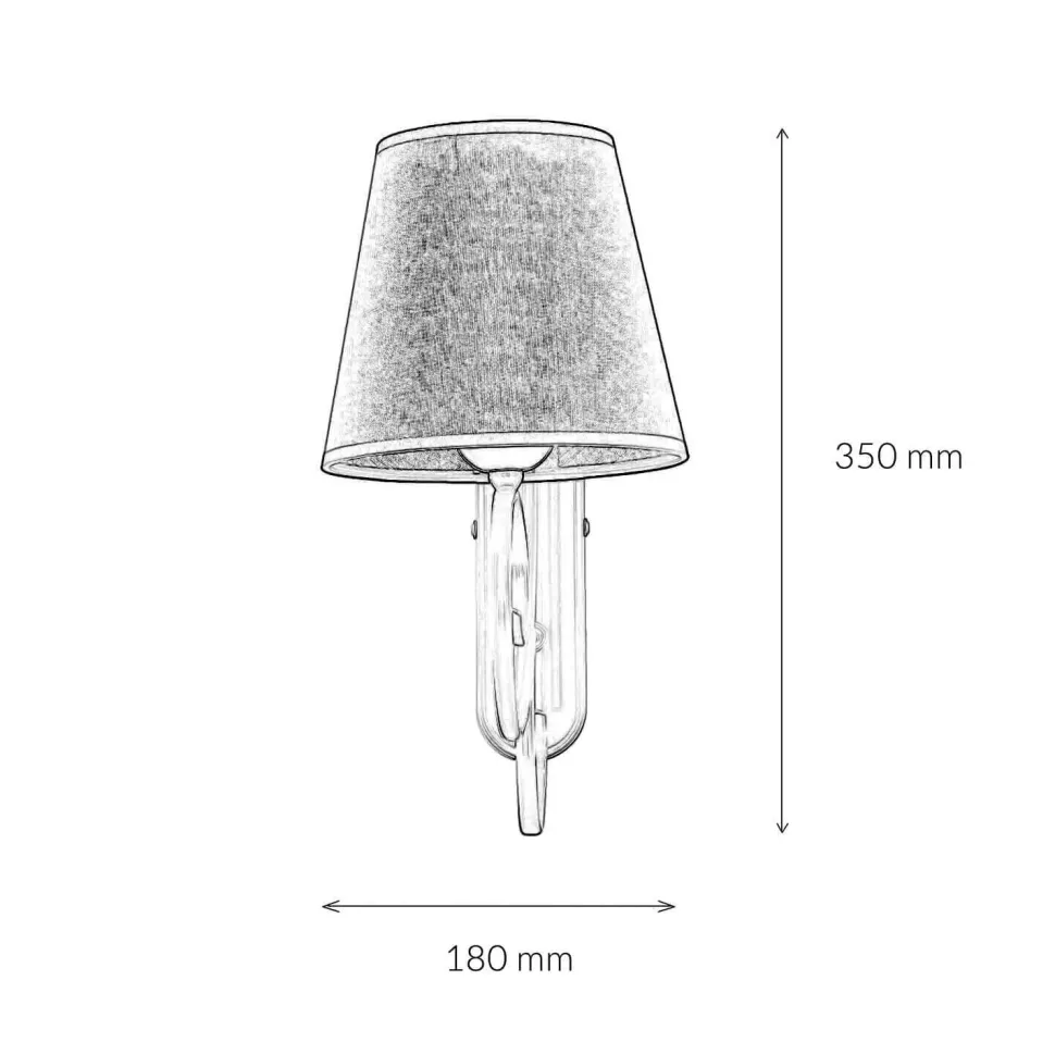 Beige Wandlampe Stoff Landhaus ABUELA Leuchte