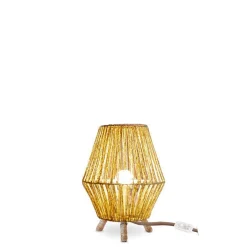 Beistelllampe Dreibein Rattan H: 32,5 cm E27 YILAN