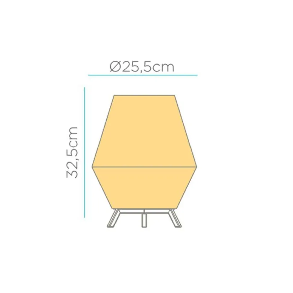 Beistelllampe Dreibein Rattan H: 32,5 cm E27 YILAN