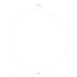 Beleuchteter Wandspiegel LED 3000 K 90 lm Ø 39 cm rund indirekt