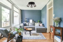 Beweglicher Deckenspot blendarm Stoff Schwarz Beige E14