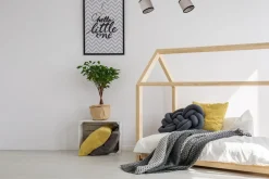 Beweglicher Deckenspot Stoff Schwarz Beige E14 L:55 cm