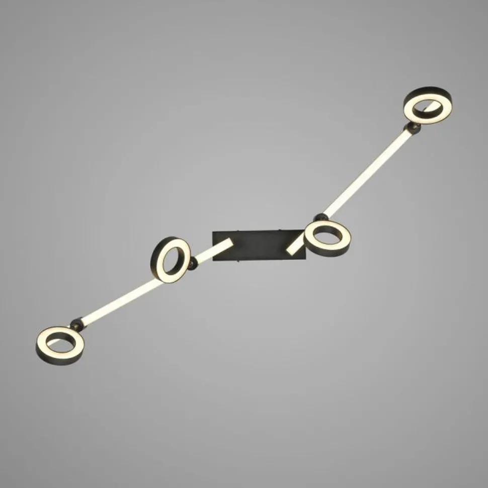 Beweglicher LED Deckenspot Schwarz RGB 114,5 cm dimmbar