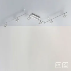 Beweglicher LED Deckenstrahler in Aluminium IP44 188 cm