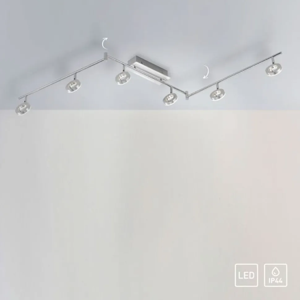 Beweglicher LED Deckenstrahler in Aluminium IP44 188 cm