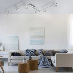 Beweglicher LED Deckenstrahler in Aluminium IP44 188 cm