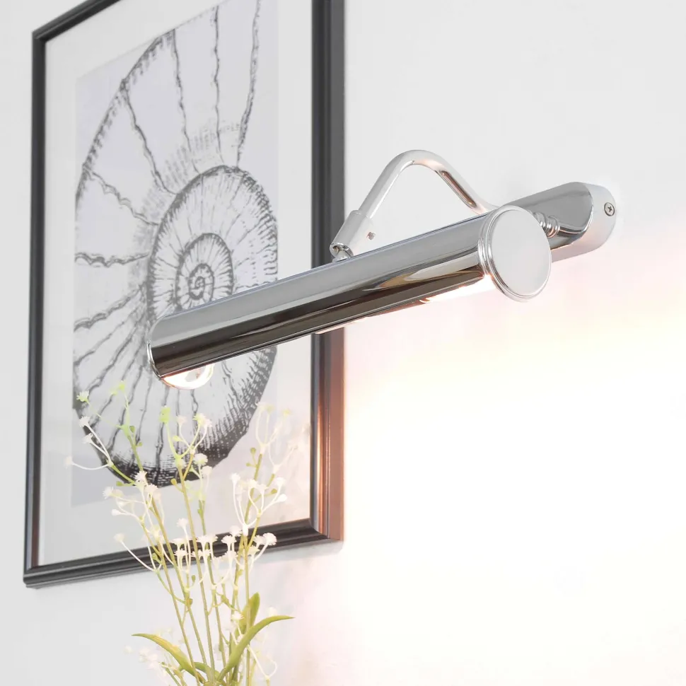 Bilderleuchte Chrom 30cm Echt-Messing