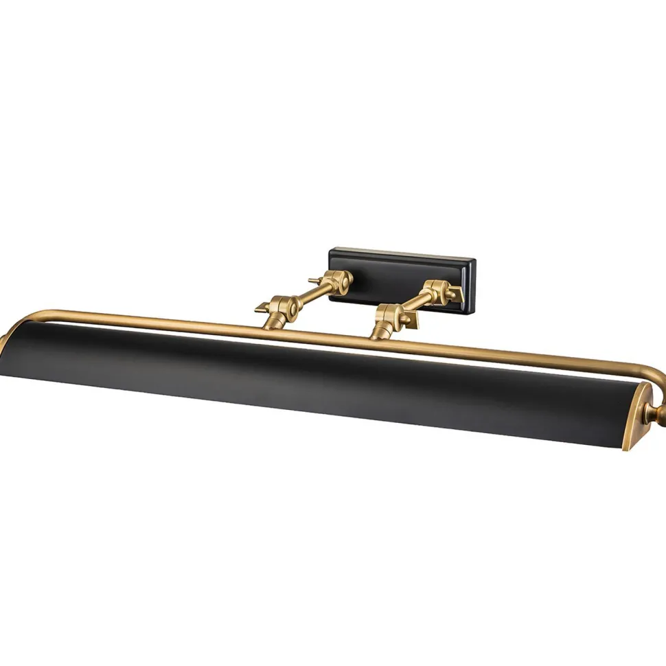 Bilderleuchte Schwarz Messing Antik verstellbar 70 cm PAIGE