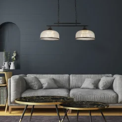 Billardleuchte Esstisch B: 75 cm E27 verstellbar Schwarz