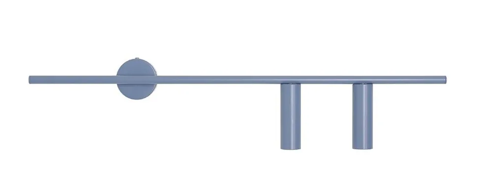 Blaue Wandleuchte Metall GU10 Zylinder B:80 cm wohnlich