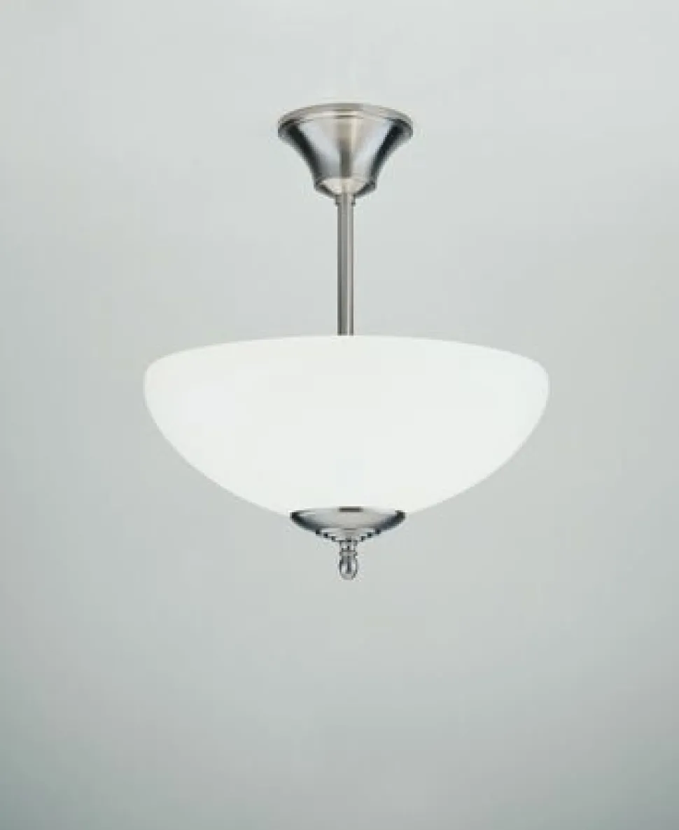 Blendarme Deckenlampe in Nickel Messing Glas E27 Ø32 cm