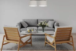 Blendarme Deckenlampe Stoff Schwarz Grau Weiß E27 70 cm