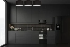 Blendarme Deckenlampe Stoff Schwarz Weiß E27 3-flammig