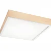 Blendarme Deckenleuchte Glas Holz Pinie E27 L:48 cm