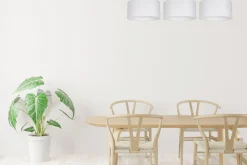 Blendarme Deckenleuchte Stoff Schwarz Weiß E27 3-flmg