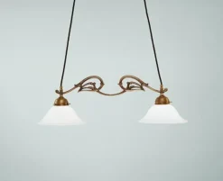 Blendarme Hängelampe Messing Glas Ornamente E27 68 cm