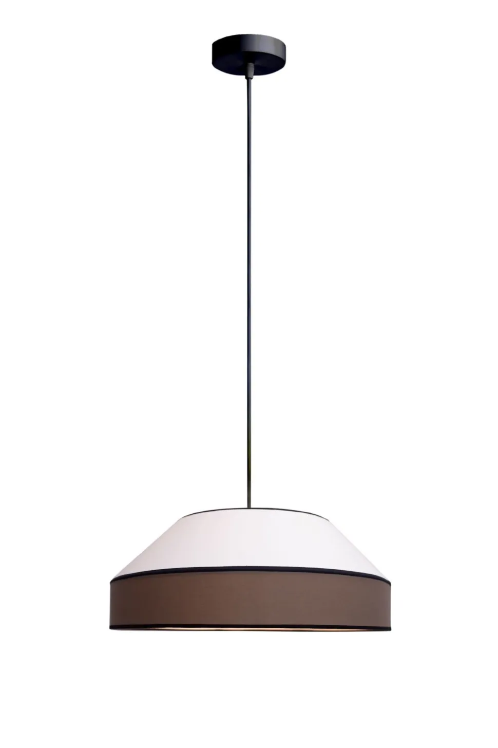 Blendarme Hängelampe Stoff Schwarz Weiß E27 Ø45 cm