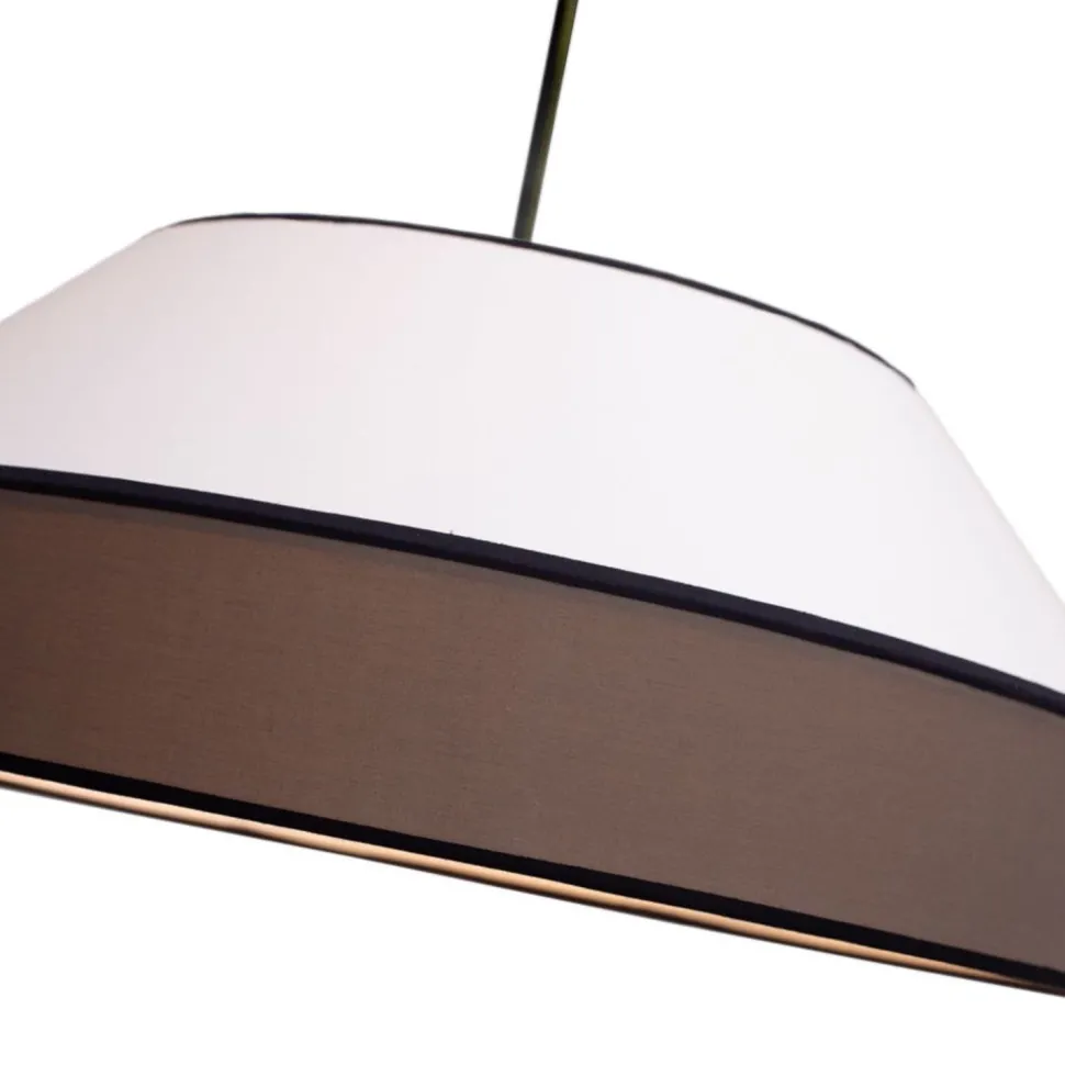 Blendarme Hängelampe Stoff Schwarz Weiß E27 Ø45 cm