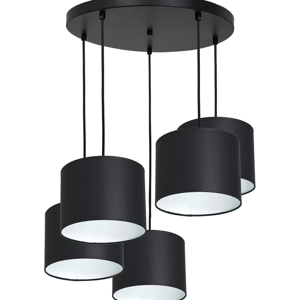 Blendarme Hängelampe Weiß Gold Stoff Metall E27 B:58 cm