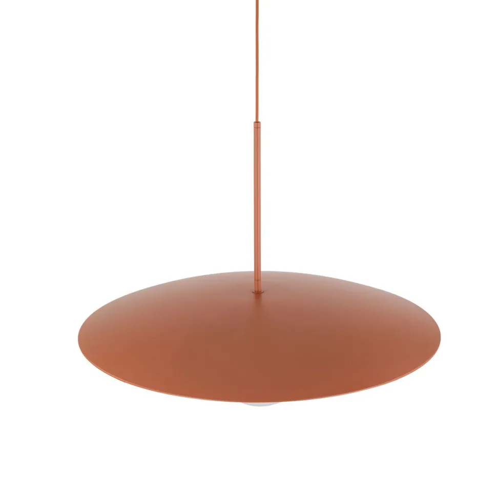 Blendarme Hängelampe Ziegelrot Metall Glas E27 Ø65 cm