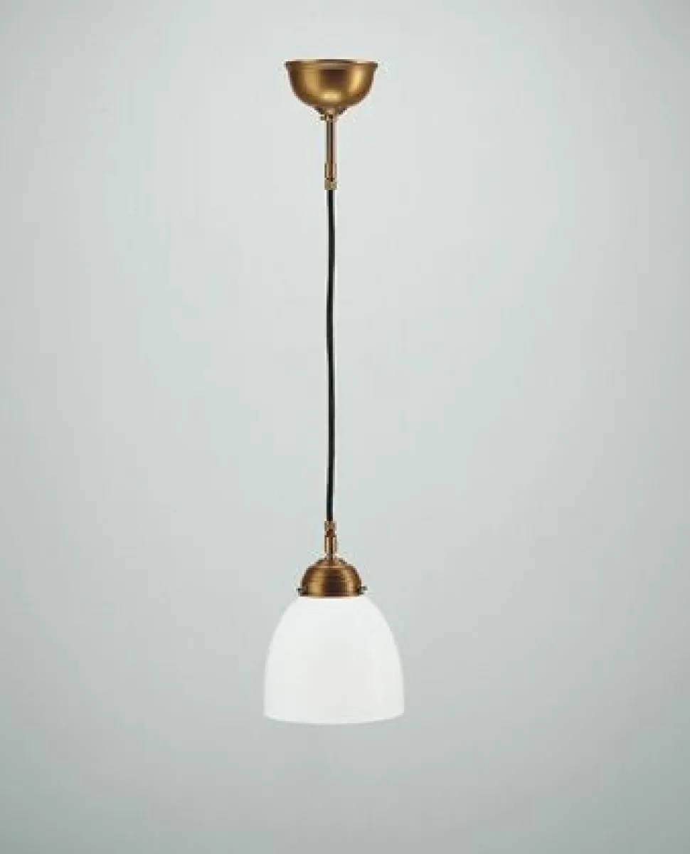 Blendarme Hängeleuchte Berliner Messing Glas E27 Ø15 cm