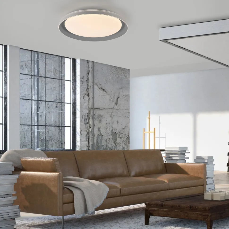 Blendarme LED Deckenlampe Grau Ø43 cm 2630 lm dimmbar