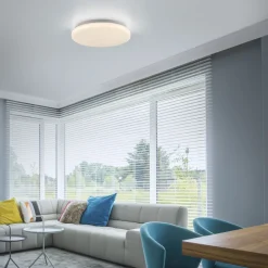 Blendarme LED Deckenlampe Weiß Ø22 cm rund 8 W wohnlich