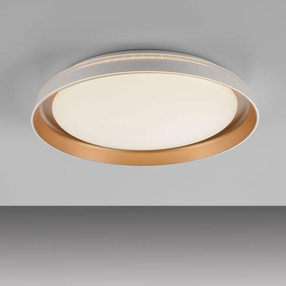 Blendarme LED Deckenlampe Weiß Messing Ø43 cm dimmbar