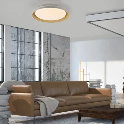 Blendarme LED Deckenlampe Weiß Messing Ø43 cm dimmbar