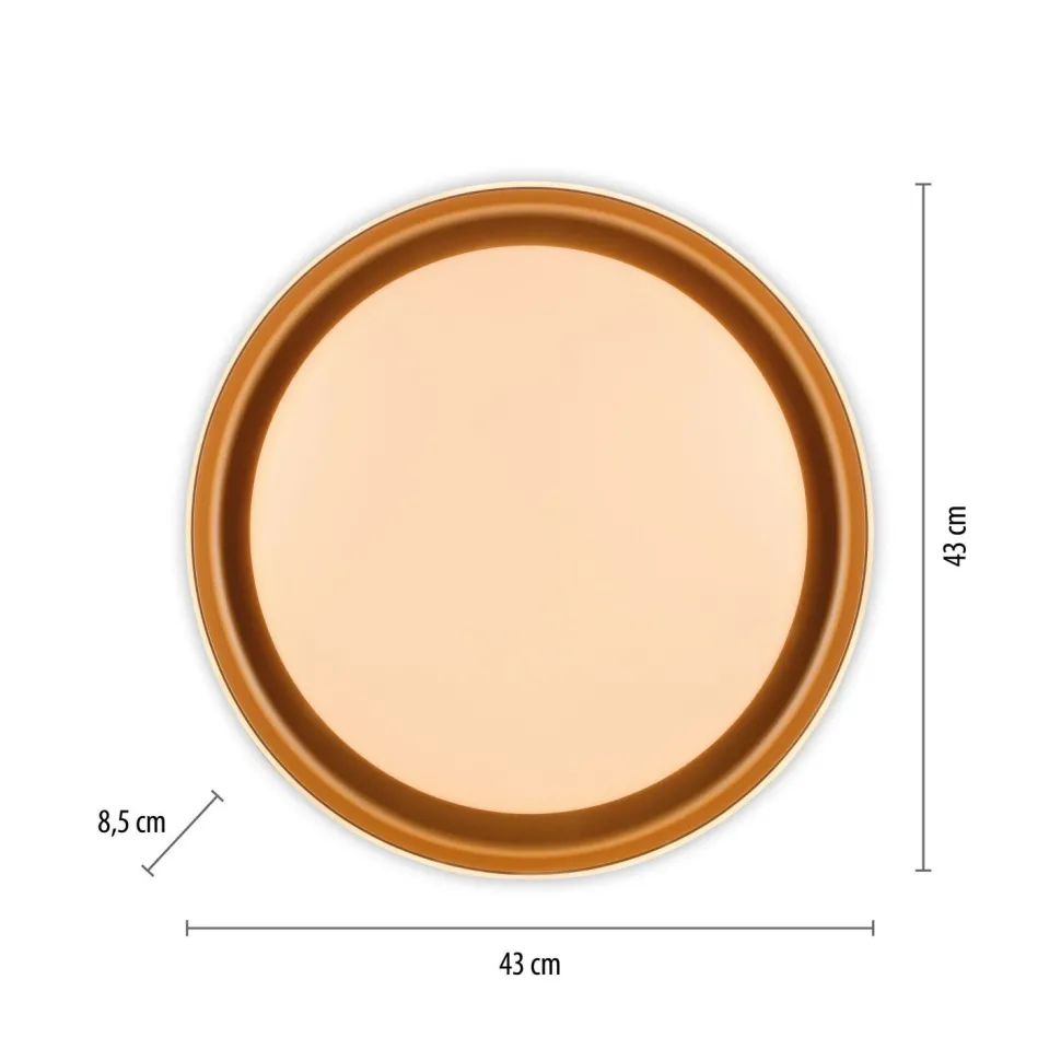 Blendarme LED Deckenlampe Weiß Messing Ø43 cm dimmbar