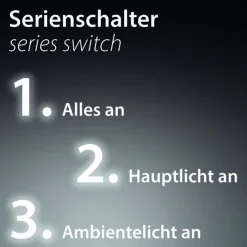 Blendarme LED Deckenlampe in Chrom L:45 cm IP44 dimmbar