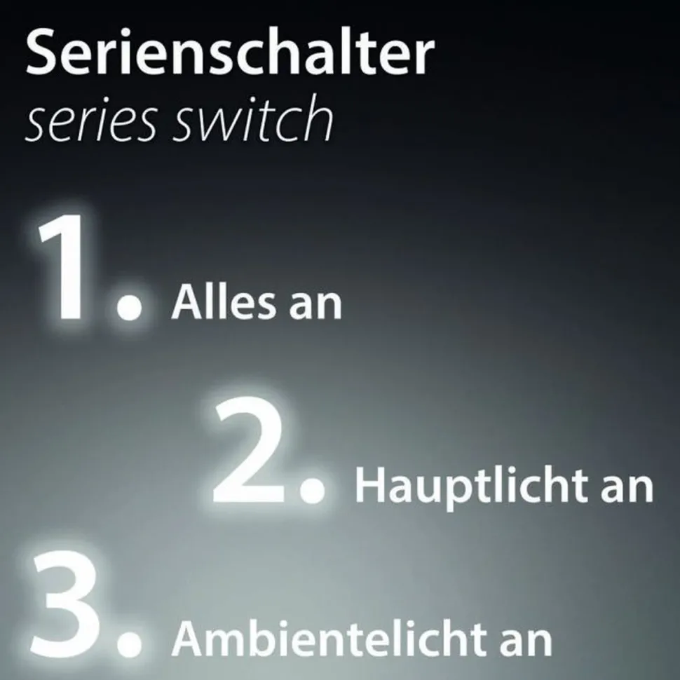 Blendarme LED Deckenlampe in Chrom L:45 cm IP44 dimmbar