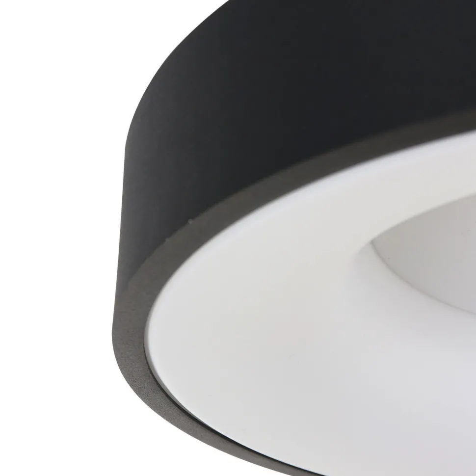 Blendarme LED Deckenleuchte Schwarz Weiß Ø30 cm rund