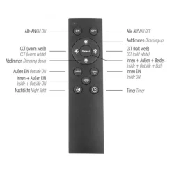 Blendarme LED Deckenleuchte dimmbar Holz 107 cm 5500 lm